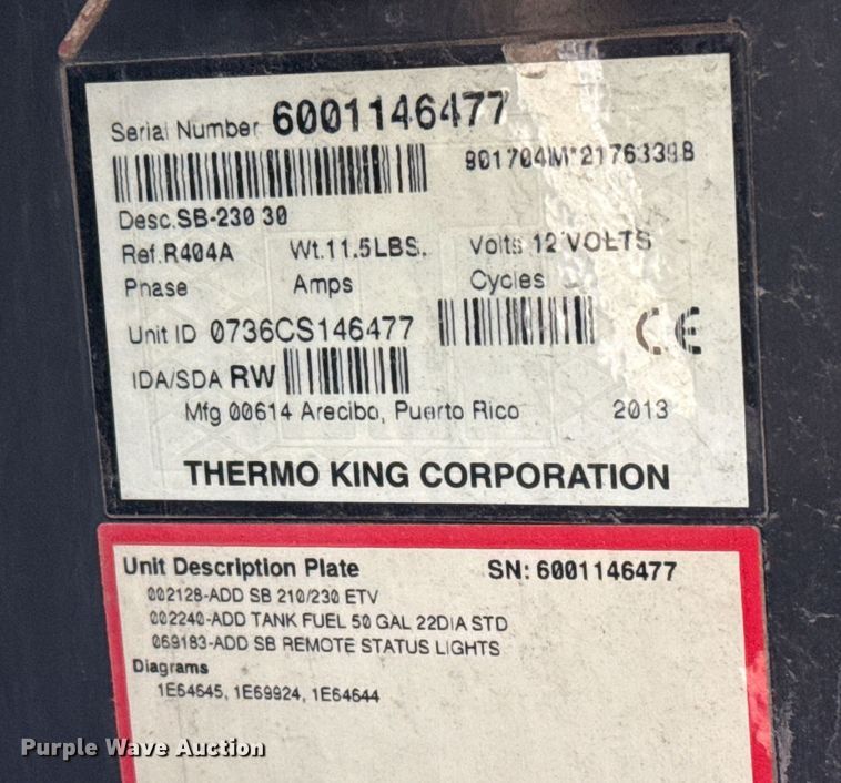 image for item DO2631 2014 Utility Trailers VS2RA refrigerated van trailer