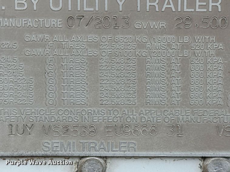 image for item DO2631 2014 Utility Trailers VS2RA refrigerated van trailer