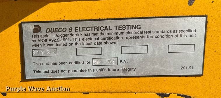 image for item DT0622 1992 Chevrolet Topkick C6500 digger derrick truck