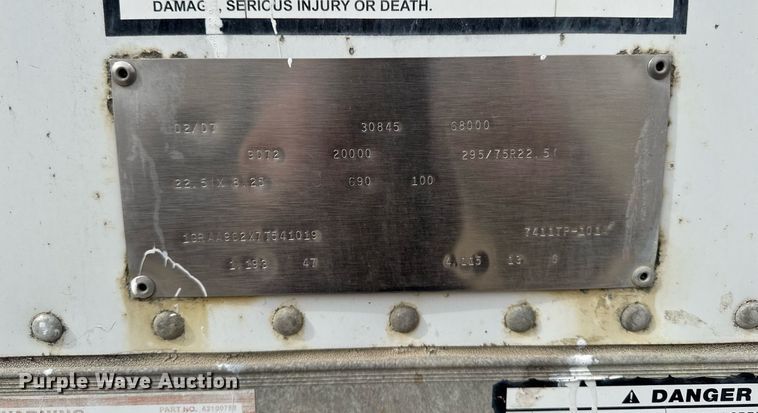 image for item DT0658 2007 Great Dane 7411TP-101A dry van trailer