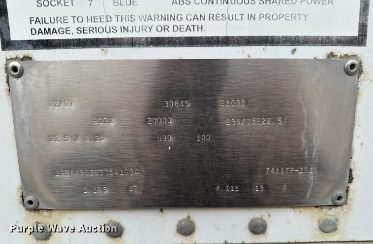 image for item DT0662 2007 Great Dane 7411TP-101A dry van trailer