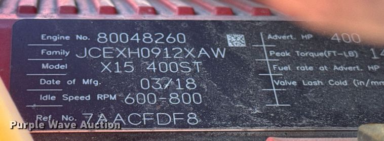 image for item DU3301 2019 International LT625 semi truck