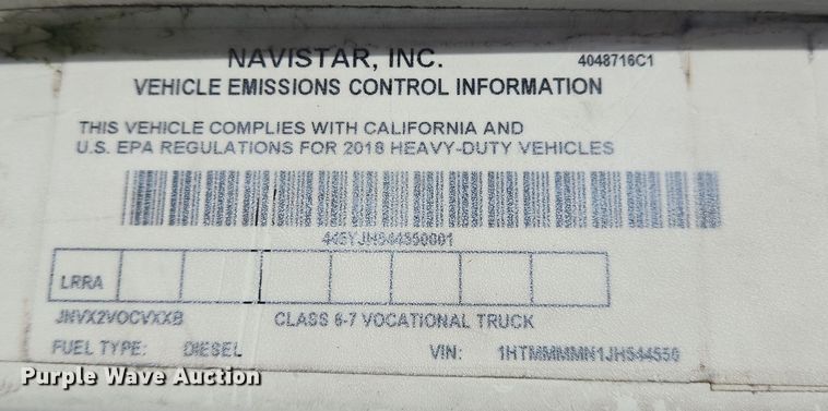 image for item DV1279 2018 International DuraStar 4300 refrigerated truck