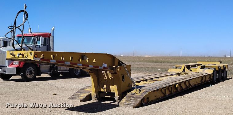 image for item DV6666 1997 Trail King lowboy equipment trailer
