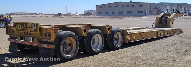 image for item DV6666 1997 Trail King lowboy equipment trailer