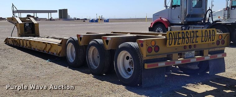 image for item DV6666 1997 Trail King lowboy equipment trailer