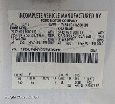 image for item EC3474 2013 Ford F450 Super Duty flatbed truck