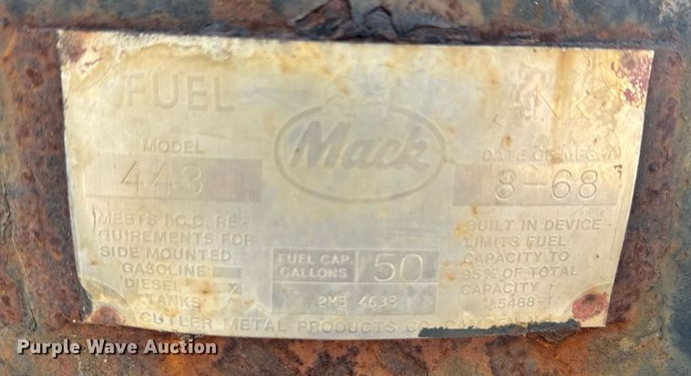 image for item EC3476 1969 Mack DM-600 truck cab and chassis