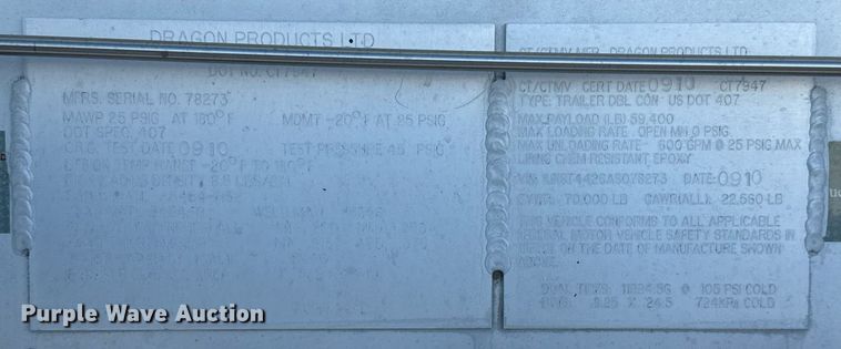 image for item ED5517 2010 Dragon tank trailer