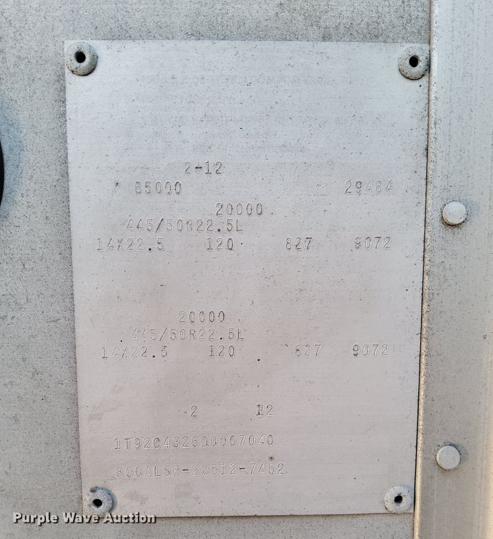 image for item EE0024 2013 Cornhusker 800 grain trailer