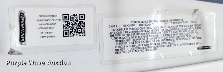 image for item EG9895 2016 Freightliner  Cascadia Evolution  semi truck