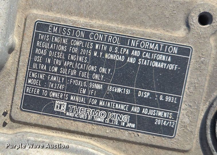 image for item EI4166 2016 Freightliner Business Class M2 106 refrigerated truck