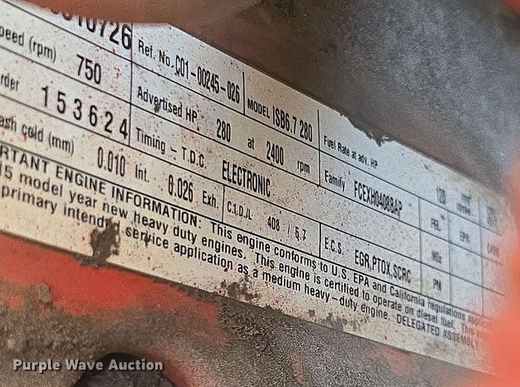 image for item EI4166 2016 Freightliner Business Class M2 106 refrigerated truck