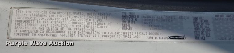 image for item EI4166 2016 Freightliner Business Class M2 106 refrigerated truck