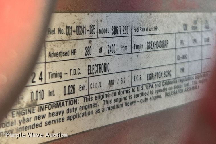 image for item EI4167 2017 Freightliner Business Class M2 106 refrigerated truck