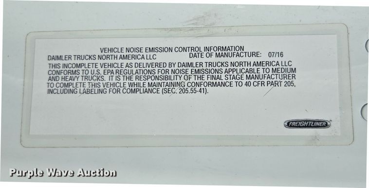 image for item EI4168 2017 Freightliner Business Class M2 106 refrigerated truck