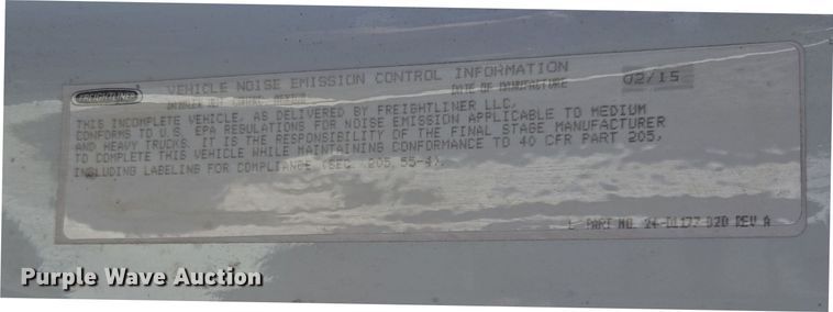 image for item EI4169 2016 Freightliner Business Class M2 106 refrigerated truck