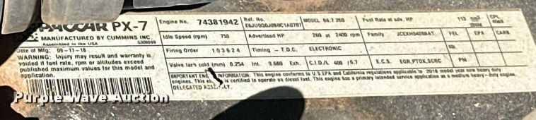 image for item EK0393 2019 Peterbilt 337 rollback truck