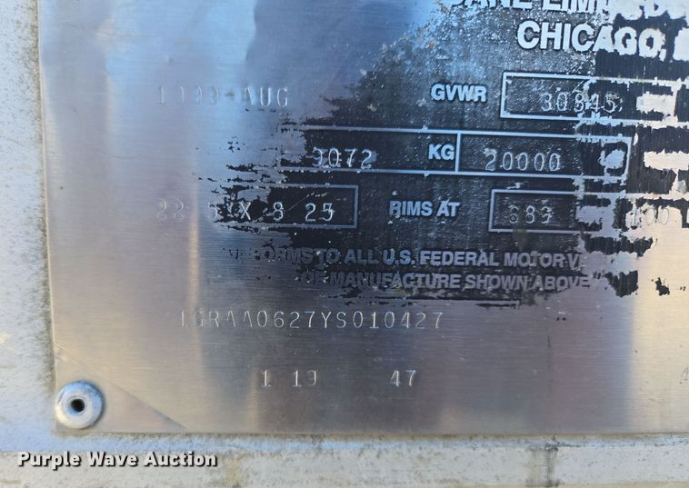 image for item EQ6726 2000 Great Dane dry van trailer