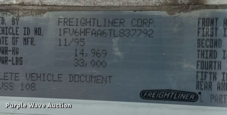image for item NN9578 1996 Freightliner FL70 dump flatbed truck