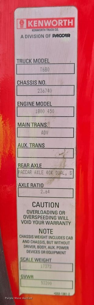 image for item YA0152 2019 Kenworth T680 semi truck