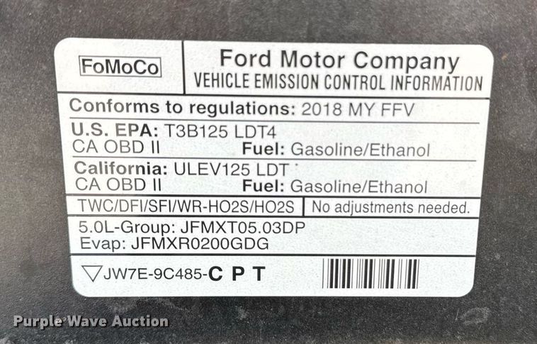 image for item DE2127 2018 Ford F150 SuperCrew pickup truck