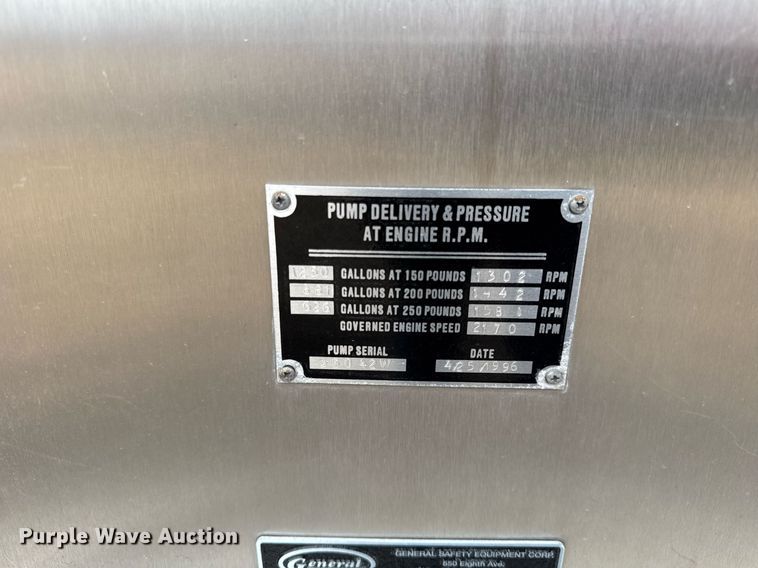 image for item DH9855 1995 Ford LS9000 pumper fire truck