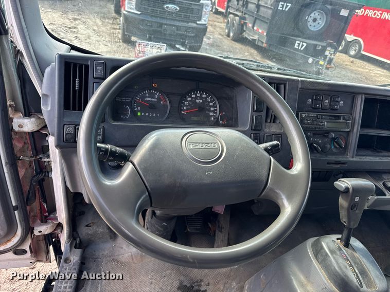 image for item DH9864 2008 Isuzu NPR HD Crew Cab flatbed truck