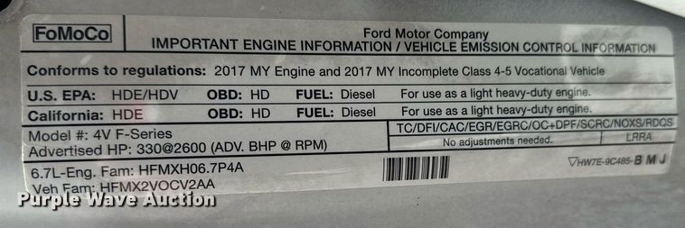 image for item DM5591 2017 Ford F450 Super Duty Crew Cab flatbed truck