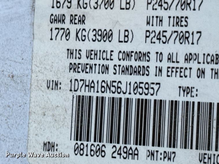 image for item DO0048 2006 Dodge Ram 1500 pickup truck