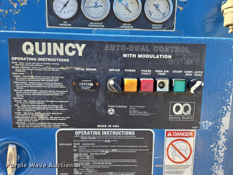 image for item DP6188 Quincy air compressor