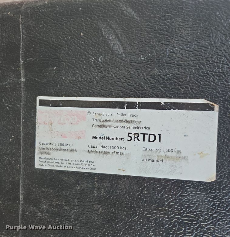 image for item DP6190 Dayton 5RTD1 pallet jack