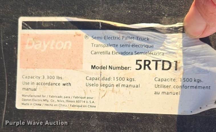 image for item DP6191 Dayton 5RTD1 pallet jack