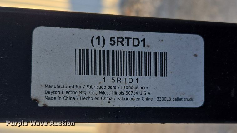 image for item DP6191 Dayton 5RTD1 pallet jack