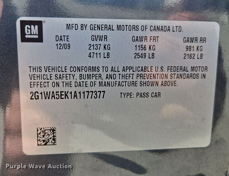 image for item DS5285 2010 Chevrolet Impala 