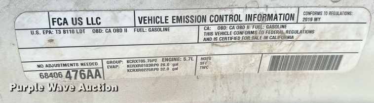 image for item DT4501 2019 Dodge Ram 1500 Classic Crew Cab pickup truck