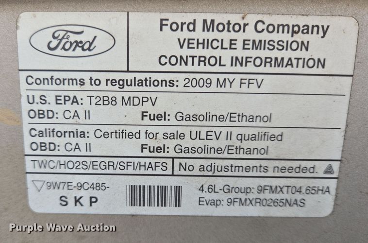 image for item DV1268 2009 Ford E150 van