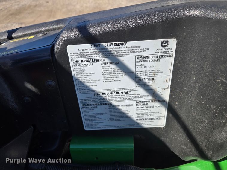 image for item DV2250 2022 John Deere Z930M  ZTR lawn mower