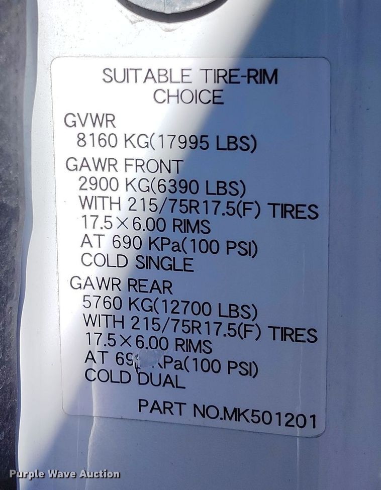 image for item DV6717 2010 Mitsubishi  Fuso box truck