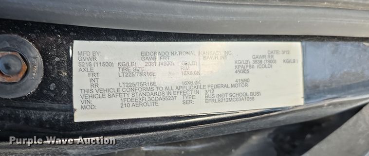 image for item DW3129 2012 Ford Econoline E350 party bus