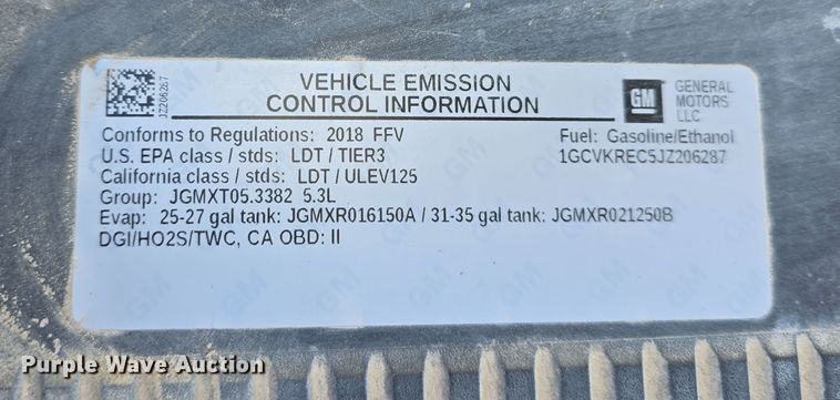 image for item DW3169 2018 Chevrolet Silverado 1500 LT Double Cab pickup truck