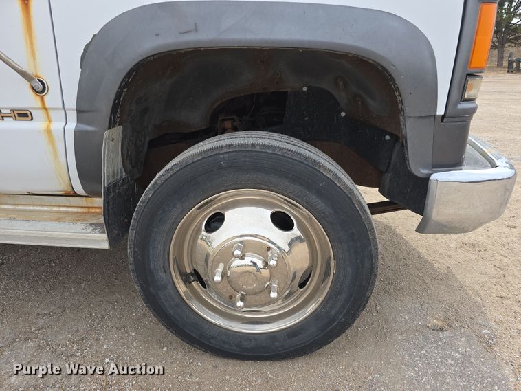 image for item DW3177 1994 Chevrolet Cheyenne C3500 dump flatbed pickup truck