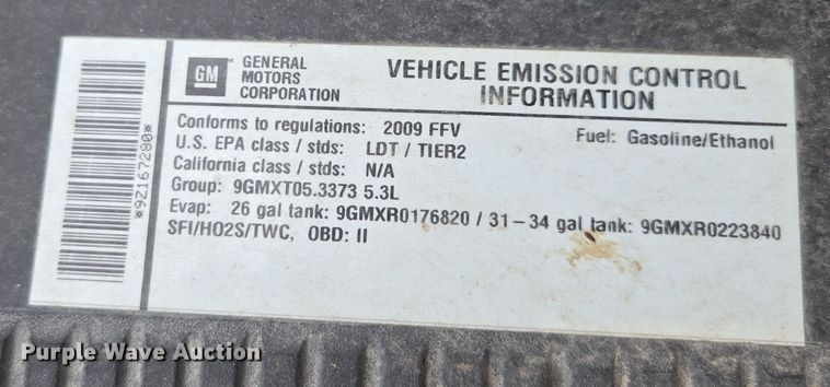 image for item DX1529 2009 GMC Sierra 1500 Ext. Cab pickup truck