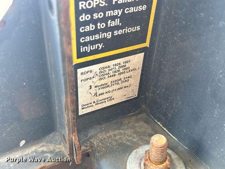 image for item EC3483 2018 John Deere 317G tracked skid steer loader