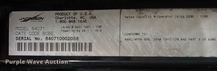 image for item EG2255 2015 Cushman Haulster utility vehicle