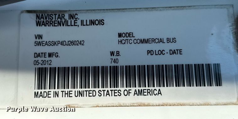 image for item EG2553 2013 IC BUS shuttle bus