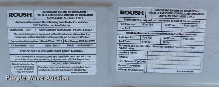 image for item EG2554 2017 Ford E450 Super Duty refrigerated truck