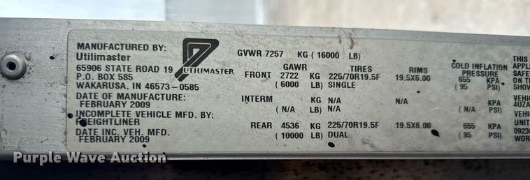 image for item EG2558 2009 Freightliner MT 45 delivery truck