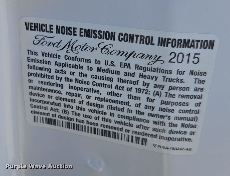 image for item EI4170 2016 Ford F550 truck cab and chassis