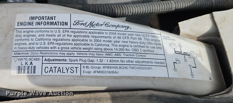 image for item EI8853 2004 Ford F550 Super Duty dump flatbed truck